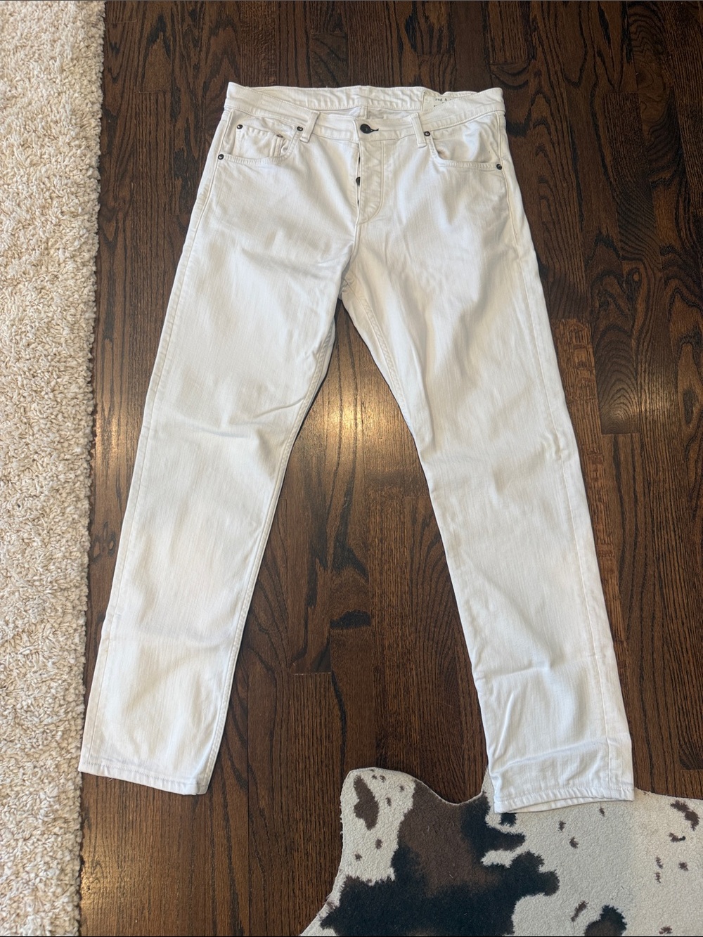 rag & bone Slim Straight White Men's Jeans